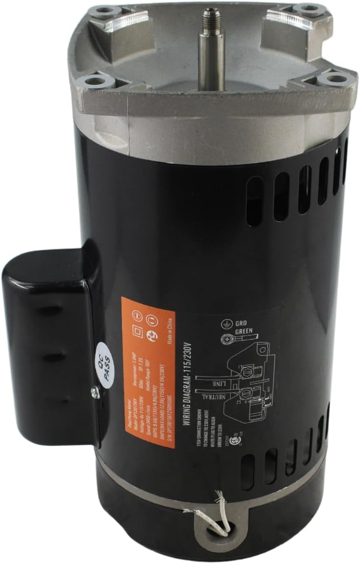 B2853 1 HP Pool Pump Motors For Pentair Century Electric 3450 RPM 115/230V 56Y Frame 13.2/6.6Amps Single Speed Pool Pump Motor For Pentair Superflo Whisperflo Sta-Rite Max-E-Glas, Dura-Glas
