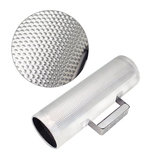 Mowind Stainless Steel Guiro 12" * 4" Percussion Instrument Musical Training Tool with Scraper
