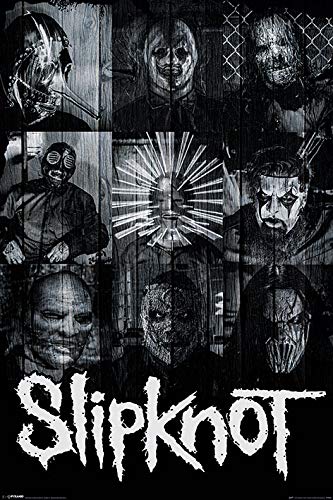 Slipknot Popartuk  Póster Máscaras, Madera, Multicolor