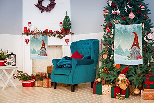 Alaza Duble Sided Cartoon Winter Christmas White World Snow And Fir Tree Polyester Garden Flag Banner 12 X 18 Inch For Outdoor Home Garden Flower Pot Decor #TOP3