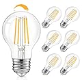 TOBUSA LED A19 Dimmable Light Bulbs 100W Equivalent, Vintage E26 Edison Bulbs 8W 1200LM, 2700K Soft Warm White, Clear Antique LED Filament Bulb for Home, Bathroom, Indoor&Outdoor, 6-Pack