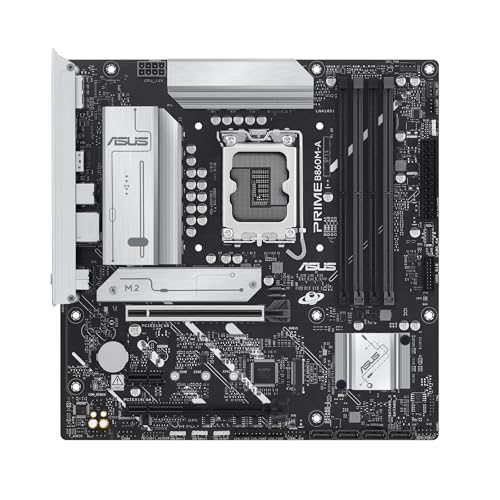 PRIME B860M-A-CSM, Scheda Madre Intel mATX, 7+1+1+1 Fasi di Alimentazione, Slot DDR5, PCIe 5.0, 2 Slot M.2, Ethernet Realtek 2.5 GB, Doppia DisplayPort, HDMI, USB-C 20 Gbps, Nera - Scheda madre - Immagine 1