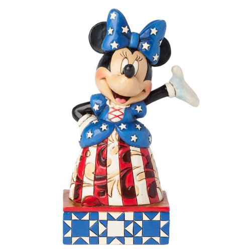 Jim Shore Disney Star Spangled Minnie Mouse Figurine 4038486 Patriotic USA New