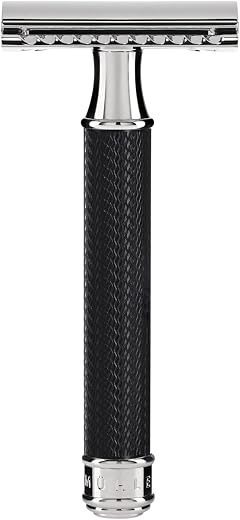 MÜHLE R89 Black Double Edge Safety Razor TRADITIONAL (Closed Comb) – German Safety Razor for Men, Smooth Everyday Shave, C...