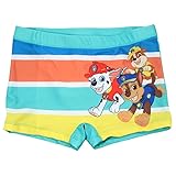 PAW Patrol Badehose Größe 98/104 110/116 122/128 Badeshorts Mehrfarbig Kinderbadehose Jungen von Paw Patrol mit Marshall, Chase und Rubble. (122/128, Grün)