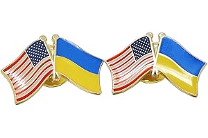Ukraine USA Flag Pin