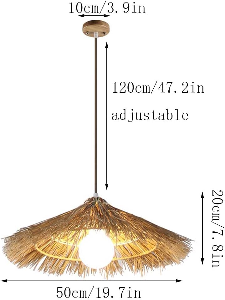 Lámpara de techo tejida XJBTBA antirreflejos para iluminación de teterías 2