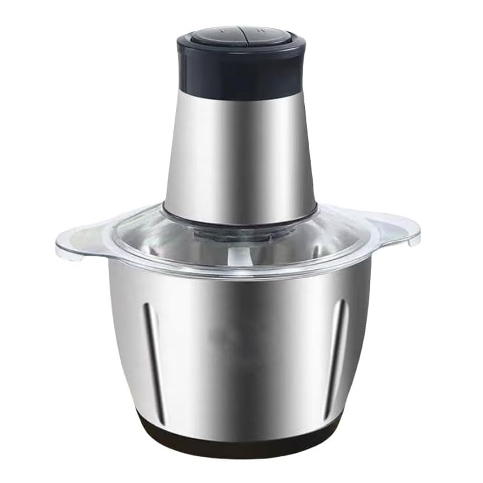 Picadora De Carne Eléctrica De 3 litros Y Peladora De Ajos, Picadora De Verduras Multifuncional, Ralladora De Frutas, Herramienta Procesadora De Alimentos para La Cocina. Black Two Knife