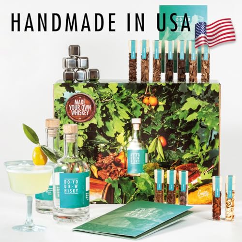 DO Your Whisky | DIY Infusion Kit for Homemade Whisky Flavour | Original Gift Set | 12 Woodchip Blends & Botanicals in Glass Tubes | 6 Whiskey Stones | DO YOUR GIN as Seen in GQ and Vogue