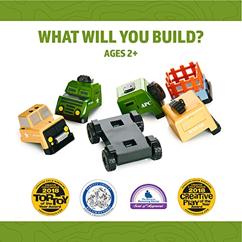 Popular Playthings Magnetic Build-A-Truck Special Forces Magnetic Toy Play Set, 5 Pieces #TOP4