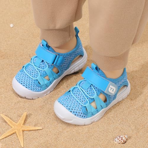 Image of JOINFREE Toddler Boys Girls Water Shoes Breathable Qucik Dry Sport Beach Sandals Lightweight Barefoot Flexible