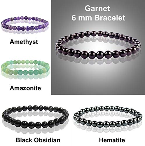 Image of Reiki Crystal Products Certified Natural Crystal Stone Bracelet 6 mm Round Beads for Men & Women | Premium Gemstone Jewellery Collection | Reiki Charged | Multiple Stone Variants Available