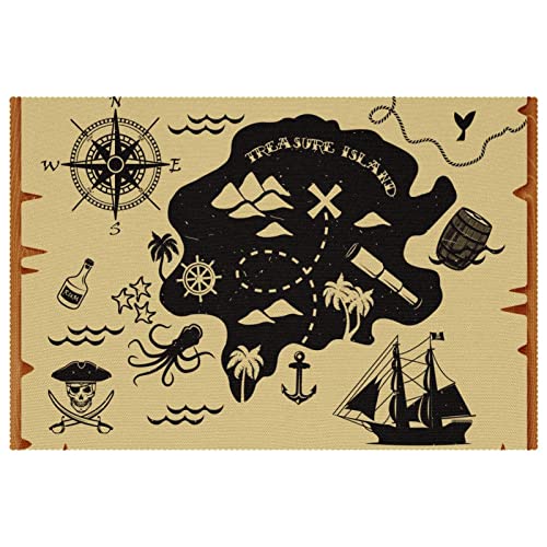 Sets de table nautiques de table à manger antidérapants 30x45 - 2