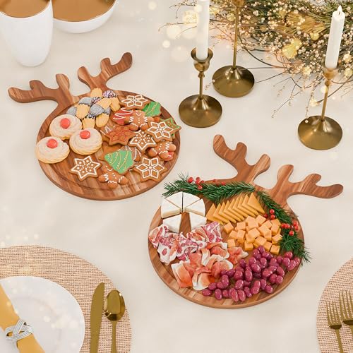 Tabla Navidad Ciervo Acacia 43x33 cm con Mango miniatura 4