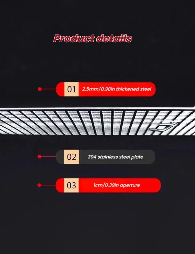 Stainless Steel Perforated Mesh Screen Panel, Decorative Metal Mesh Sheet with Square Holes for DIY Crafts & Grill Guard, 45x45cm (17.72x17.72in)