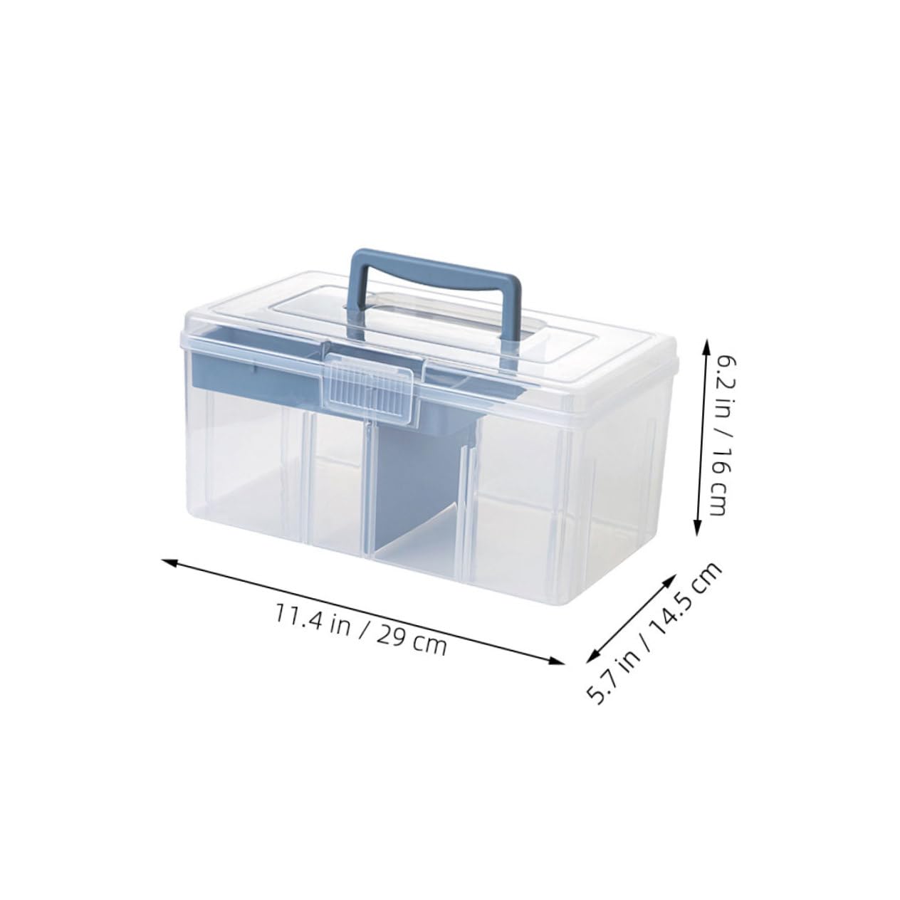 Veemoon Boîte De Rangement Petite Transparente Compartimentée Pour Fournitures De Couture Et Artisanat Avec Poignée Portable