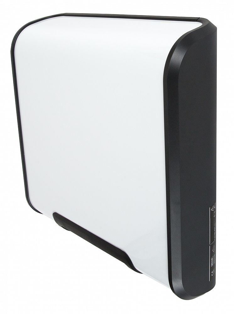Dryflow Elite Electric Stainless Steel Hand Dryer, 2 Colour Choices (White, Satin), Low Noise Slim Hand Dryer, Suitable For Schools (White Steel)