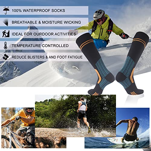 Image of RANDY SUN Waterproof Socks, Unisex Hiking Wading Trail Running Kayaking Crew Socks