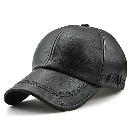 Ueither Gorra de Béisbol para Hombre Ajustable Sombrero de Cuero Suave de PU Sombrero Deportivo Al Aire Libre Otoño Invierno | Ya disponible en tu tienda friki favorita! En mundofriki.es!