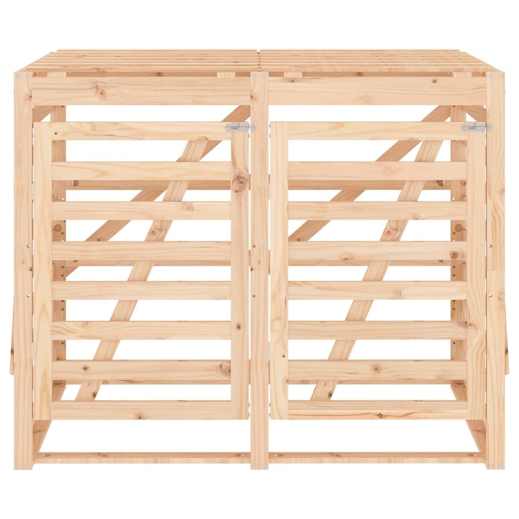 Cobertizo Doble para Cubos de Basura Madera Maciza de Pino,Casa y jardín,Productos del hogar,Accesorios para contenedores de residuos,Soportes para contenedores de residuos,42.47kg-3157685
