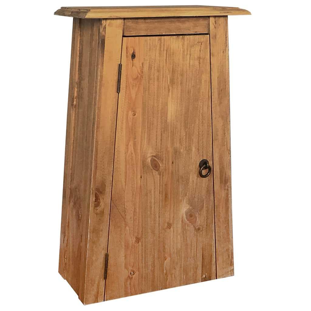 vidaXL Mobile da Bagno a Parete in Legno Massello di Pino 42x23x70 cm