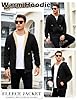 Lonya Men's Hoodies Fleece Lined - Full Zip Up Sherpa Hoodie Long Sleeve Sweatshirt Jackets Casual Winter Warm Thick Coat Outerwear with Pockets for Men, Black, XXL #1