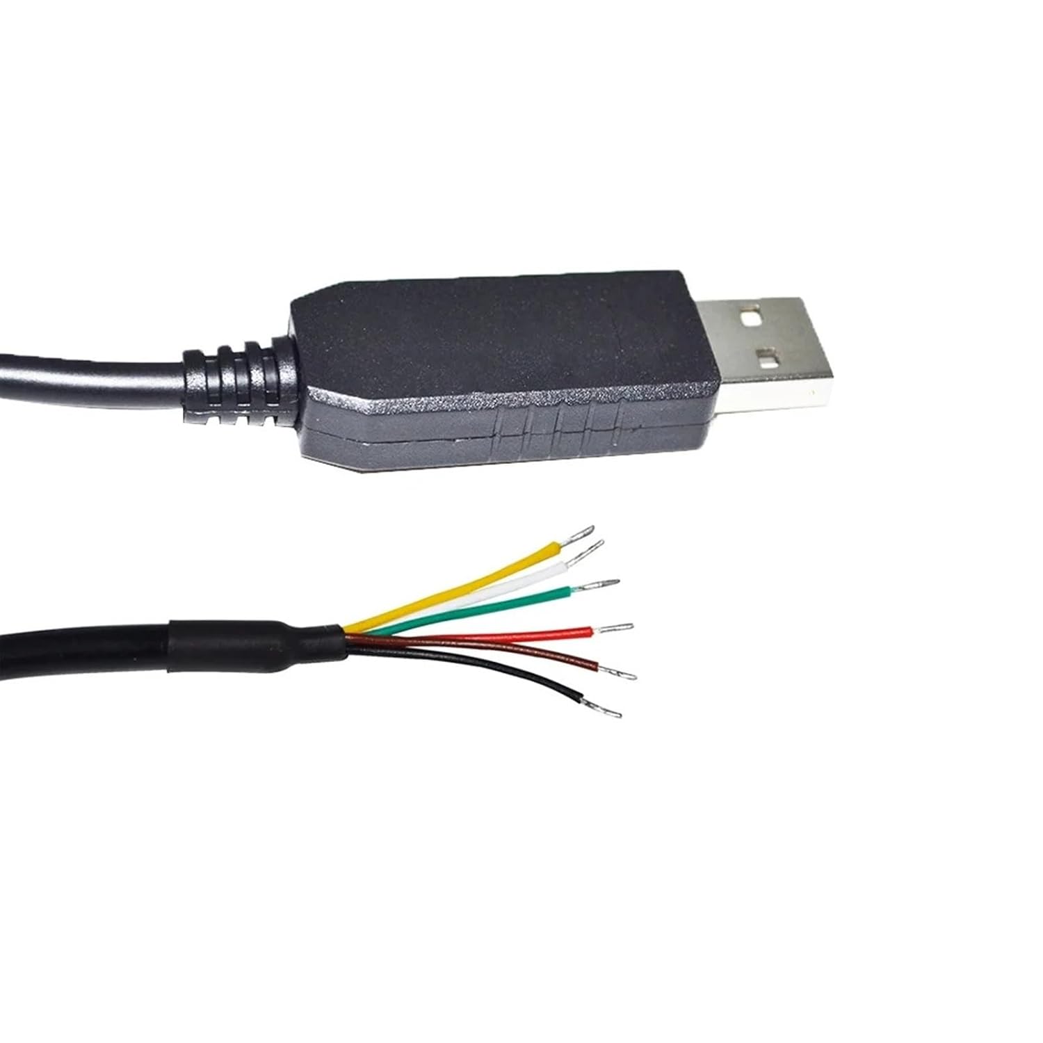 Industrial USB to RS485 Converter 6 CORE 6PIN Communication Cable GND Data A+ B- 120R(5m,Black USB Case)