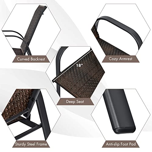 HAPPYGRILL-6-Pack-Stackable-Dining-Chairs-Outdoor-PE-Wicker-Patio-Arm-Chairs-with-Rustproof-Steel-Frame-Bistro-Deck-Chairs-for-Backyard-Garden-and-Poolside