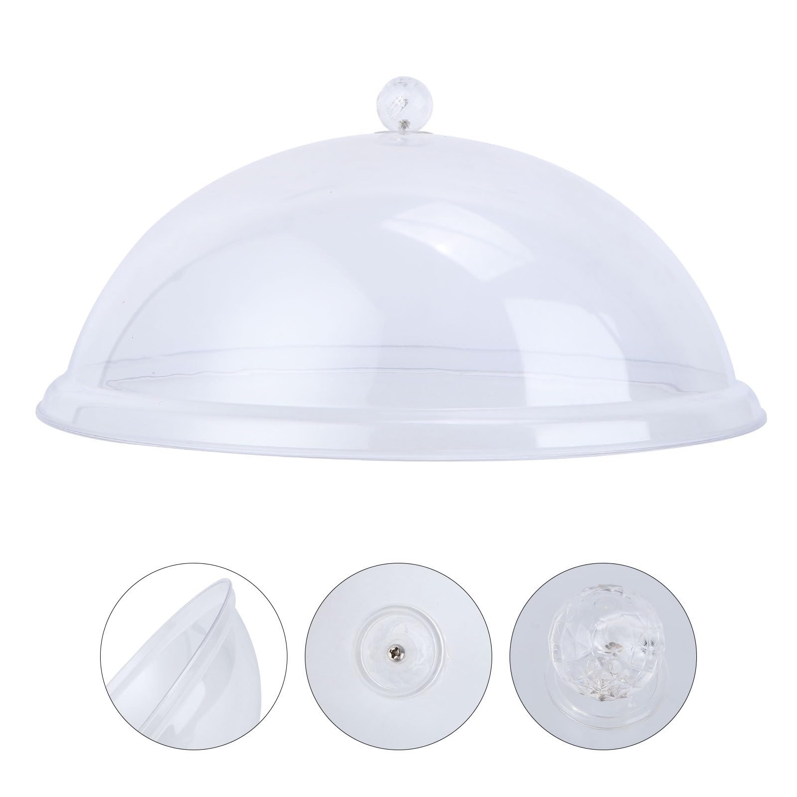 Luxshiny Copertura Alimentare Rotonda 8 Pollici in Pc Trasparente Copri Vivande Antipolvere Protezione Igienica Contro Insetti per Barbecue Picnic Feste in Piscina