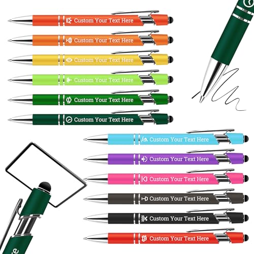 12 bis996 Stück kugelschreiber personalisiert mit Gravur Name Text Logo Personalisierter Kugelschreiber Set Hochwertig Metall Stift mit Stylus schwarz schreiben-für Geschenk Frauen Männer Hochzeit 12 bis996 Stück kugelschreiber personalisiert mit Gravur Name Text Logo Personalisierter Kugelschreiber Set Hochwertig Metall Stift mit Stylus schwarz schreiben-für Geschenk Frauen Männer Hochzeit