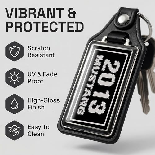 Image of Brotherhood Car Key Chain for Mustang - Classic Models Keychain for Men and Women Gift Key Ring