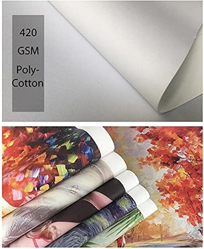 Miniatura 6 de Rollos de lona de polialgodón profesional mate para impresora de inyección de tinta de formato ancho Epson, Canon HP, lienzo grueso para imprimir,