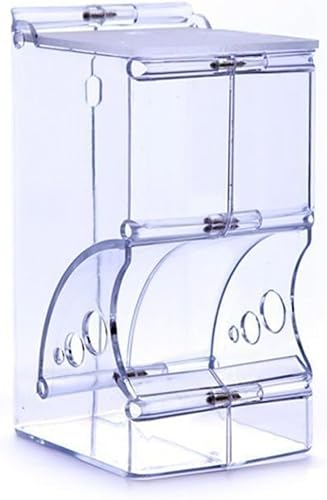 Miniatura 2 de Comedero para hámsters, dispensador automático de animales pequeños, acrílico transparente, recipiente de almacenamiento de alimentos para mascotas,