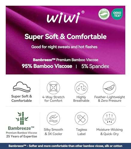 Image of WiWi Viscose from Bamboo Pajamas Set for Women Super Soft Short Sleeve Cooling Summer Plus Size Pjs Sets Sleepwear S-4X