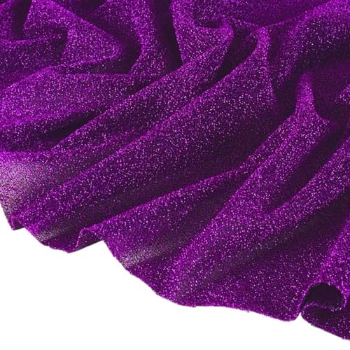 Tissu pailleté gaze extensible multicolore brillant pour robe 150cm