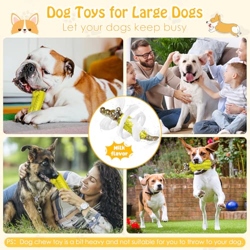 Image of Jeefome Indestructible Dog Chew Toys for Aggressive Chewers - Boredom and Stimulating Dog Toys for Small /Medium /Large Breed for Teeth Cleaning and Training