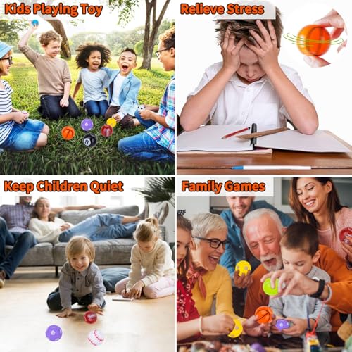 Prefilled Easter Eggs with Toys 24 Pack Easter Basket Stuffers Essentials Egg Filled with Fidget Spinners Sports Balls Gifts for Kids Party Favors (24 Eggs+ 24 Spinners) by Zivilic - Image 5
