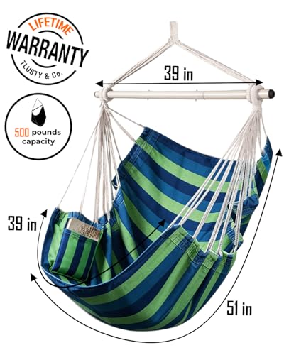 Image of Lulladle Hammock Chair Hanging Rope Swing - Hammock Chair Bedrooms - Swing Chair Indoor - Hanging Chair Outdoor - Max Weight 500 Lbs