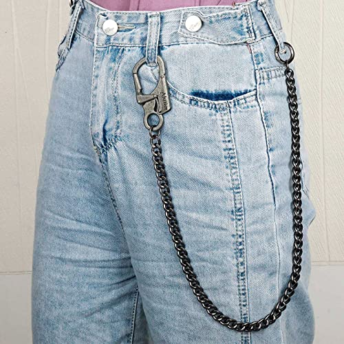 Ahiller Biker Wallet Chain, Heavy Duty Pocket Chain with Round Clasp, Men Chains for Keys, Jeans, Pants, Purse and Handbag (T-Grey-2Pcs) - Thumbnail 5