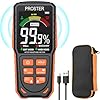 Proster Moisture Meter - Pinless and Non Destructive Wood Moisture Meter for Softwoods Hardwoods Walls Digital Moisture Tester for Drywall Wood Masonry