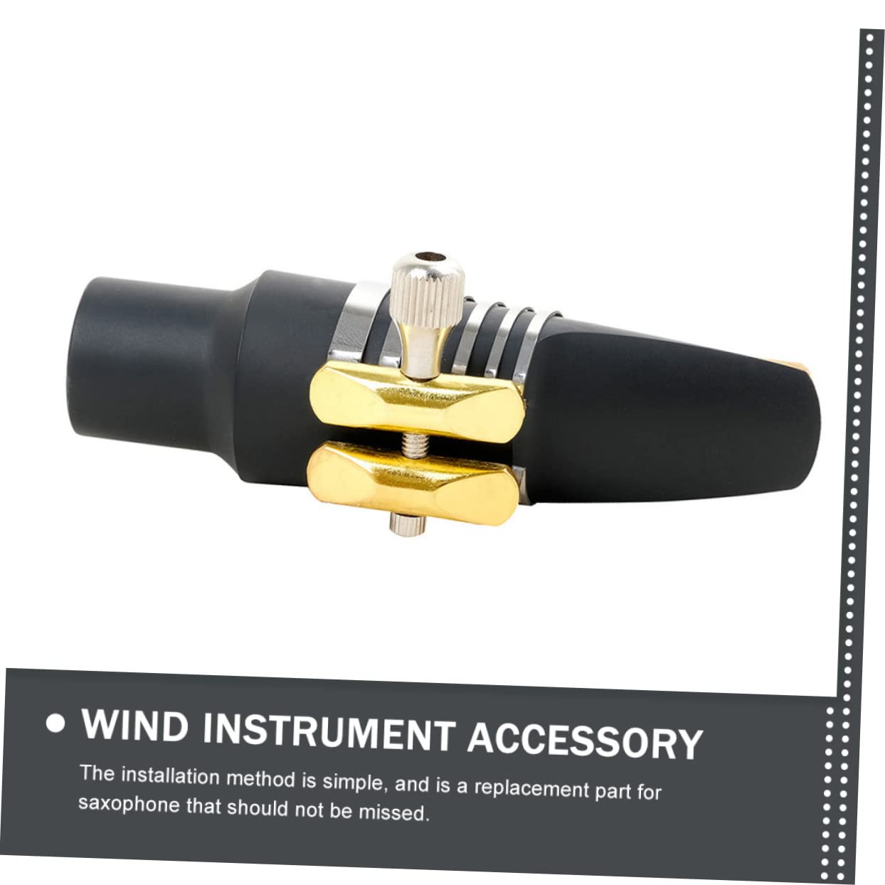SUPVOX 3piezas Abrazadera De Saxofón Inoxidable Clip Fino y Para Instrumentos De Viento Compatible Saxofones y Instalación y Seguro