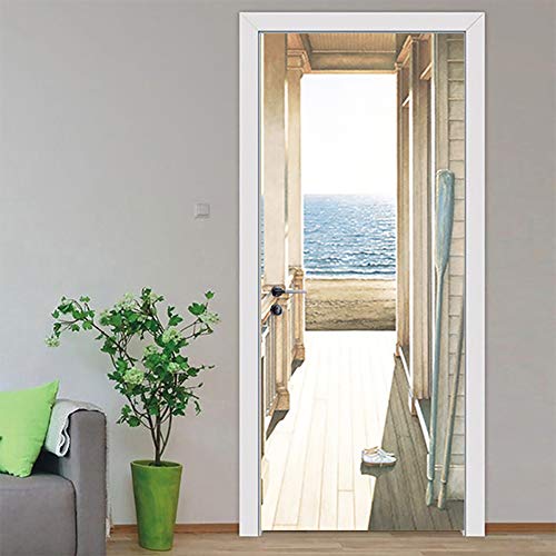 KACOLOR 3D Stairs Art Door Sticker for Bedroom Livingroom Bathroom,