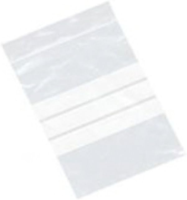 100 Small 4 x 5.5" / 100 x 137mm Clear Plastic Polythene Resealable Gripseal Bags With Write On Panels - Grip Press Seal Lock Packing Packaging Storage Pouches White Labelling Strips