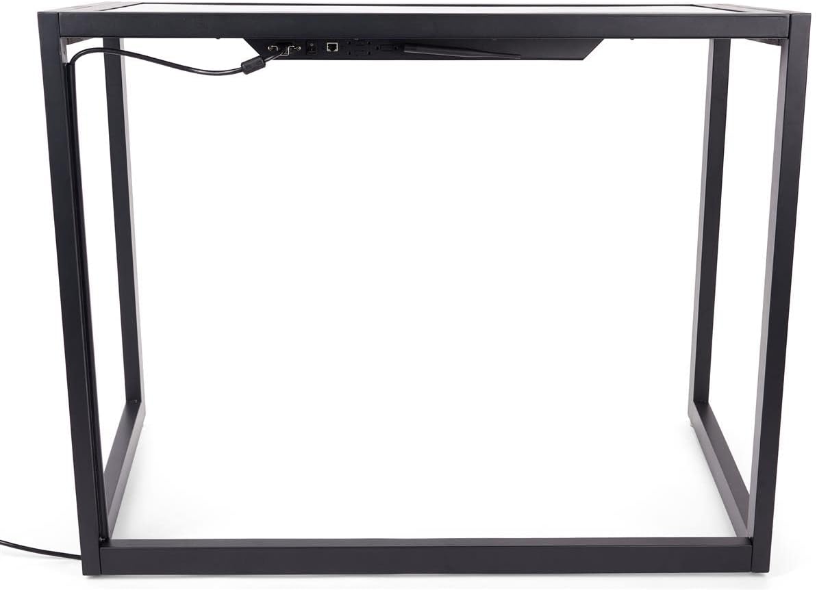Displays2go 43" Interactive Touch Desk with PCAP Touchscreen – Digital Display Desk, Wheelchair Accessible, Touchscreen Kiosk for Retail & Education – Black