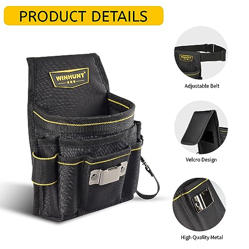 WINHUNT Tool Belt Pouch, Electrician Pouch 18 Pocket with Adjustable Nylon Belt 15x4x22cm Black (18 Pockets) 4 WINHUNT Tool Belt Pouch, Electrician Pouch 18 Pocket with Adjustable Nylon Belt 15x4x22cm Black (18 Pockets) - Image 4