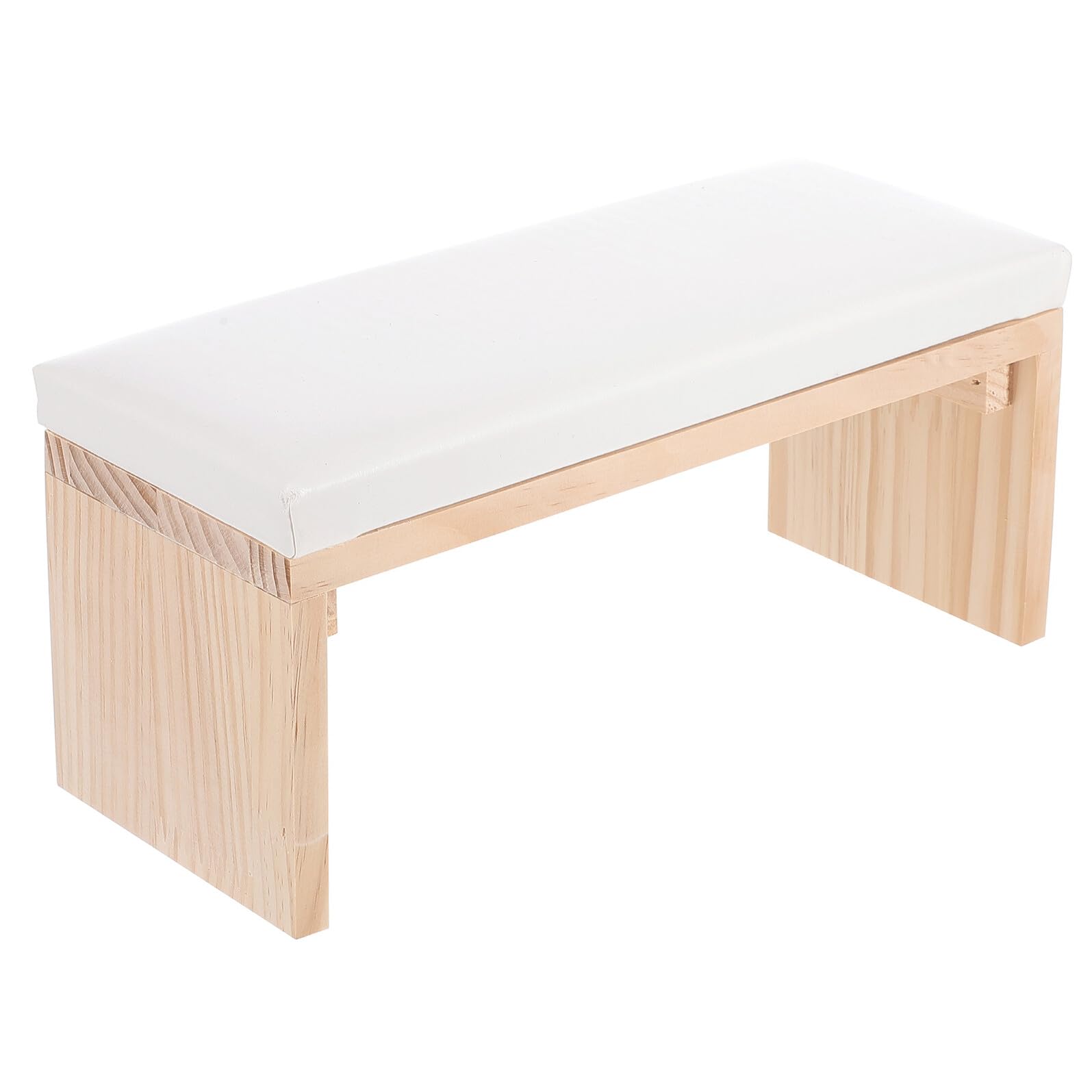 Cuscino 30x13 CM in Legno Bianco Poggiabraccio Manicure