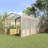 Telone 6 x 8 m, trasparente, per giardino e terrazza, robusta copertura in polietilene con bordi rinforzati e occhielli in alluminio