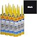 Sikaflex 1A Polyurethane Premium Grade High Performance Elastomeric Sealant, 10.3 fl oz Capacity, Black, 12 Tubes