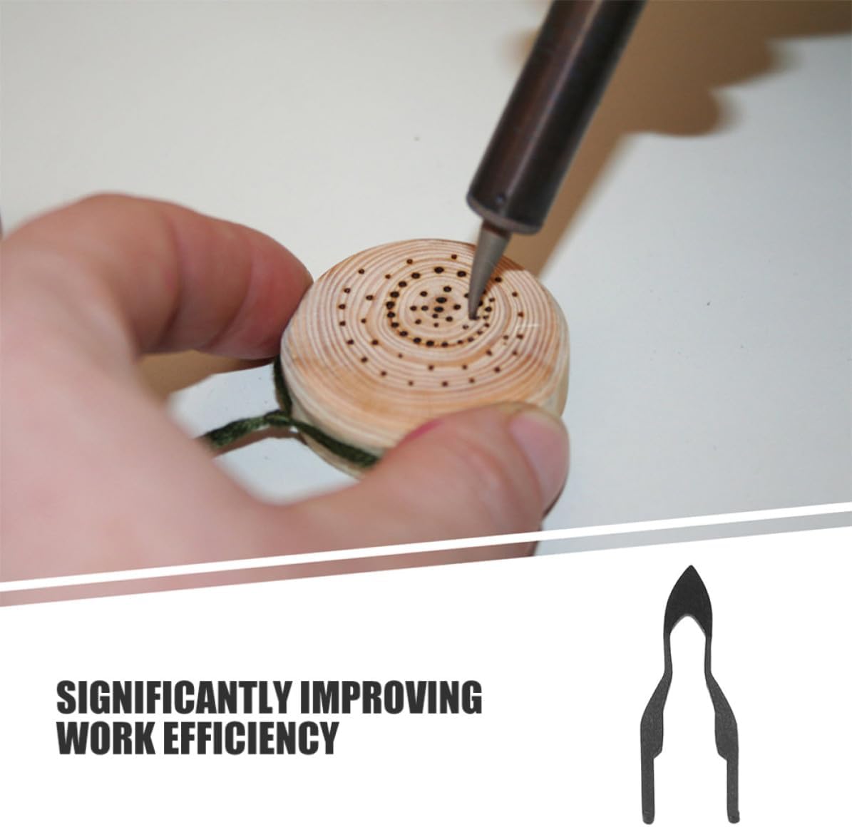 Pyrography Pen Tips for Beginners 2pcs Durable Alloy Tips for Wood