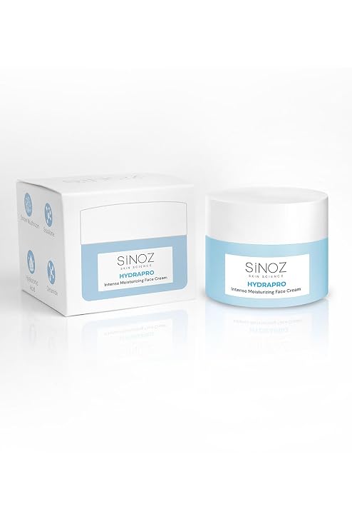 sinoz Hydrapro Intense Moisturizing Face Cream | Bioferment Aloe Vera & Snow Fungus | 72-Hour Deep Hydration | For All Skin Types | 1.69 Fl Oz